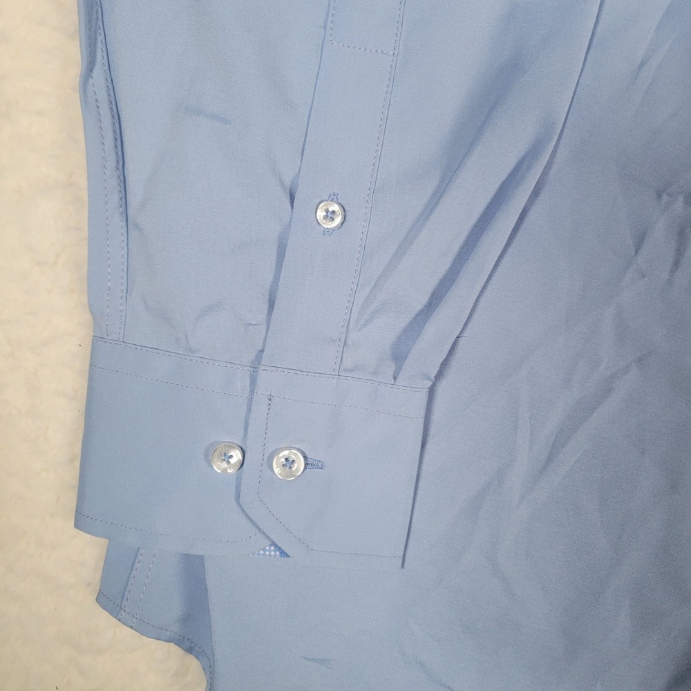 TailorByrd Performance Mens XXL Blue Stretch Button Down Long Sleeve Shirt NWT - Picture 6 of 16